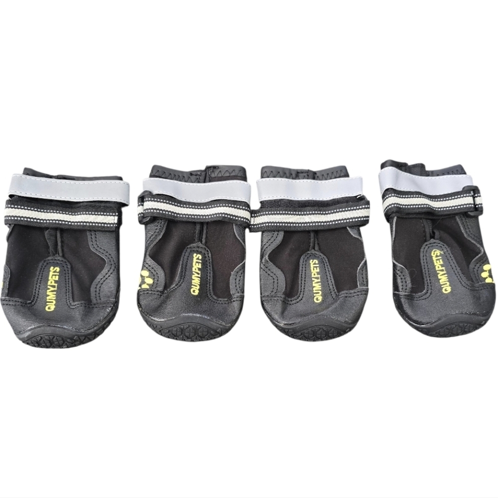 New QUMY Dog Shoes for Protection W Reflective STRAPS  (SIZE:5 2.4-2.8 IN)